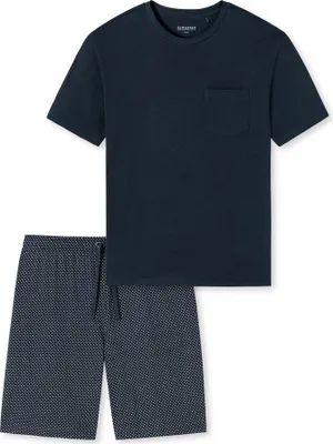 Produktbild von Schiesser Herren Schlafanzug kurz blau 56  ST