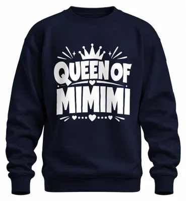 Productafbeelding van "Queen of Mimimi Krone" - Grappig cadeau, statement-trui, marineblauw, maat L