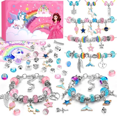 Obrázok produktu pre INOMO Unicorn remeselná sada dievčatá náramky DIY darček deti 6-12 rokov