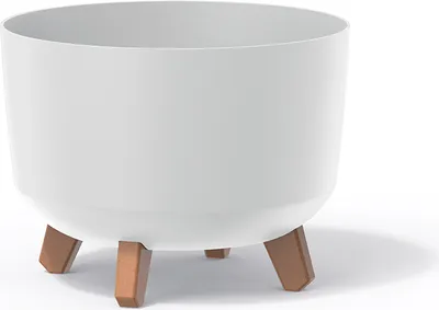 Produktbild von Runde Blumentopf auf Beinen Weiss Gracia Standard