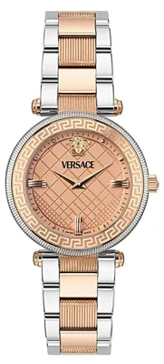 Zdjęcie produktu dla Versace VE8B00424 Reve Lady srebrny różowe złoto bransoletka ze stali nierdzewnej zegarek damski NOWOŚĆ