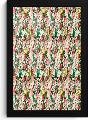 Produktbild von MuchoWow® MuchoWow® Gerahmtes Poster Blumen - Rosen - Farben - Muster 20x30 cm - Poster mit zchwarzem Bilderrahmen - Drucken - Bilder Poster im Rahmen