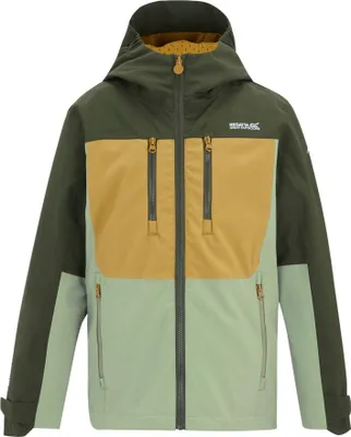 Produktbild von Regatta - "Highton" Jacke, wasserfest für Kinder RG12834 (116) (Dunkel-Khaki/Holzbraun/Leichter Salbei)