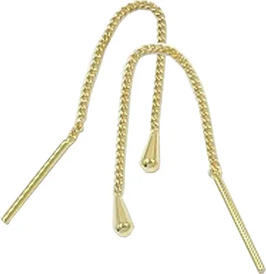 Obrázek produktu pro Puzetové náušnice 5x2mm malý kužel 1mm řetízek 9ct GOLD