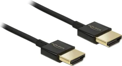 Produktbild von DELOCK HDMI Kabel Ethernet A -> A St/St 0.50m 3D 4K slim