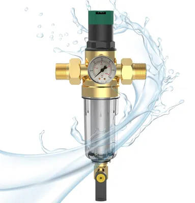 Wasserdruckregler 3/4 Zoll, Messing, mit Manometer und Filter