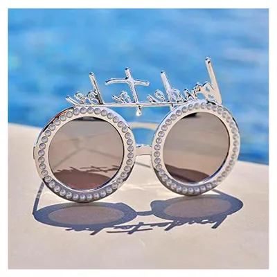 Produktbild von Party-Brille TEAM BRIDE silber mit Kunststoff-Perlen Kostüm Zubehör für Junggesellen-Abschied und Hochzeit