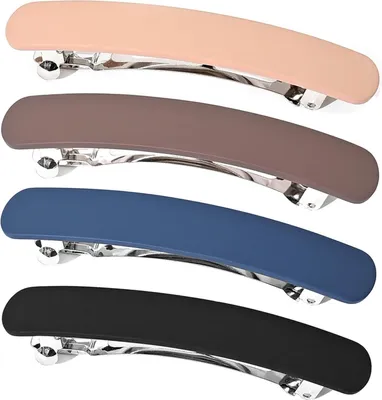 Image de Grande barrette pour femme, set de 4, cheveux épais & fins, élégante & robuste