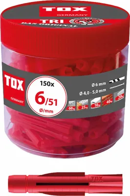 Produktbild von Tox-Dübel-Technik TRI 6/51 Universaldübel 6 x 51 mm 150 St.