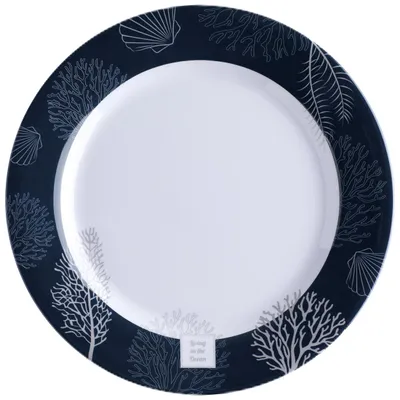 Obrázok produktu pre Jedálenský tanier, melamín, plochý veľký, 25 cm, námornícka biela - Living series single