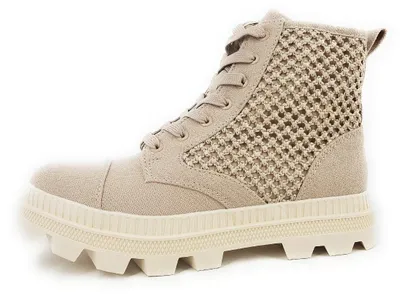Image de Bagatt, Daiquiri, chaussures pour femmes, bottines, chaussures à lacets, beige, décontractées