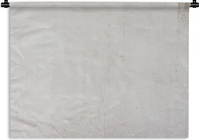 Produktbild von MuchoWow® Wandteppich Wandbehang Beton - Wand - Weiß 120x90 cm Tapisserie Dekoration Wandtuch - Wohnen - Aufhänger für die Wand