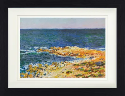 Produktbild von Claude Monet Gerahmtes Bild Mit Edlem Passepartout | Wand-Bilder | Im Bilderrahmen - Mittelmeer, Antibes, 1888 (30 x 40 cm)