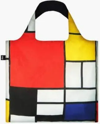 Produktbild von LOQI Tasche, PIET MONDRIAN, Zusammensetzung mit Rot, Gelb, Blau und Schwarz, Recycelt
