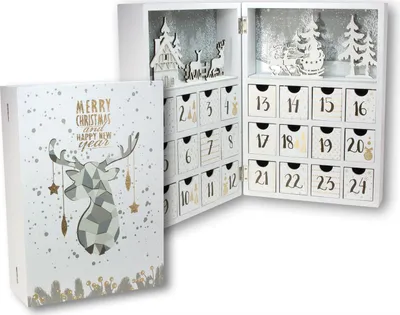 Immagine prodotto di Calendario dell'Avvento a libro 30 cm con 24 caselle - in bianco