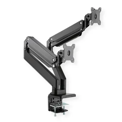 Produktbild von ROLINE LCD-Doppelarm, Tischmontage, Gasfeder, je 5 Gelenke, bis 35 Zoll, bis 2x 15 kg