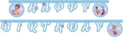 Imagen del producto de Guirnalda de "Feliz Cumpleaños" con temática de Frozen 2, "Espíritu del Viento" | Certificación