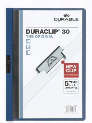 Produktbild von DURABLE Klemmmappe DURACLIP® 30 A4 5 St., 222707 dunkelblau