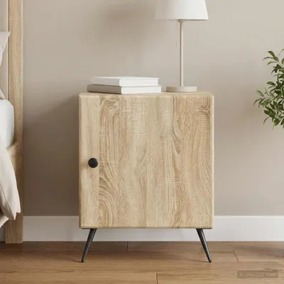 Productafbeelding van vidaXL Nachtkastje Sonoma-eik, 43 x 34,5 x 50 cm, houtvezel