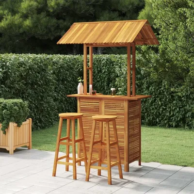 Produktbild von Möbel 3-tlg. Gartenbar-Set Massivholz Akazie - Gartenmöbelgarnituren 3116006