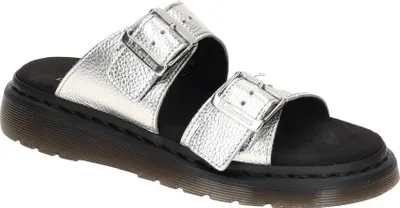 Zdjęcie produktu dla Dr Martens JOSEF klapki damskie - srebrne klapki rekreacyjne NOWOŚĆ