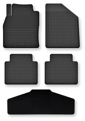 Productafbeelding van Rubberen automatten + tunnelmat voor Daihatsu Materia 2007-2011 (MPV) – 5-delig, zwart, op maat – Wielganizator Semi-Universal