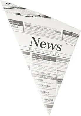 Image de PAPSTAR Sac en papier pointu "Newsprint" 325 x 230 x 230 mm