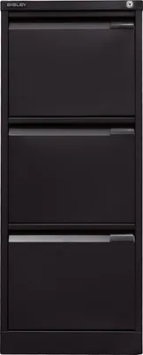 Produktbild von Hängeregistraturschrank, einbahnig, 3 Hängeregistraturen, schwarz