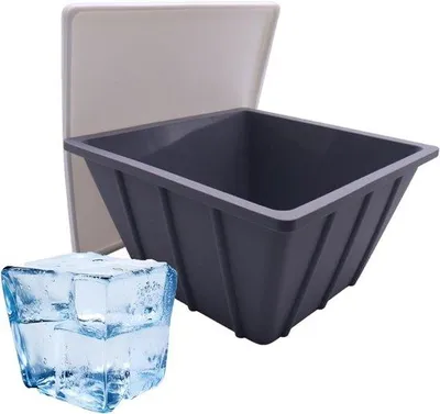 Produktbild von Silikonischer Badewannen-Eisform, Eisform für Badewanne, Silikon-Eisform für Badewanne, Wasserfestes Badaccessoire mit Antiklebebelag, Kühlschrank mit Schublade und Deckel für Picknickgetränke