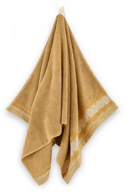 Zdjęcie produktu dla Ręcznik – 100% bawełna – 450 g/m² – 50 x 90 cm – wyjątkowo chłonny – beżowy – duża gramatura – RONDO2