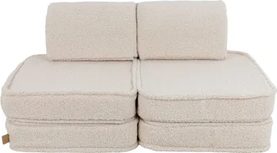 Zdjęcie produktu dla Sofa do pokoju dziecięcego - sofa do zabawy dla dzieci, sofa dziecięca Pocket Sofa Basic, Bearly, Ecru