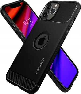 Produktbild von Spigen Rugged Armor - Etui do iPhone 12 / iPhone 12 Pro (Czarny)
