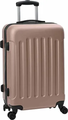 Image de vidaXL, valise, 3 pièces, rose doré, 50 x 31 x 78 cm, plastique ABS