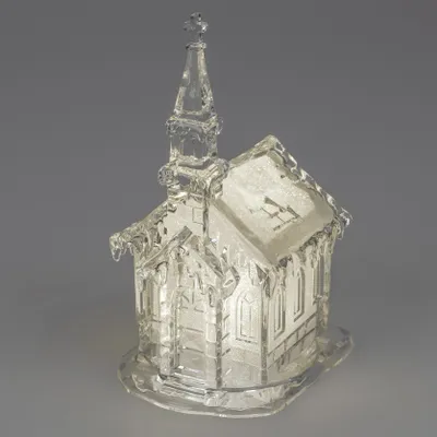 Produktbild von Winterkirche H. 25cm aus Acryl mit Licht transparant mit Timer Formano W25
