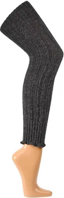 Produktbild von TippTexx 24 1 Paar Overknee Beinwärmer, Stulpen, mit Wolle (Schaf und Alpaka), Anthrazit
