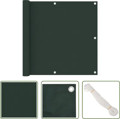 Produktbild von The Living Store Balkon-Sichtschutz Dunkelgrün 90x400 cm Oxford-Gewebe