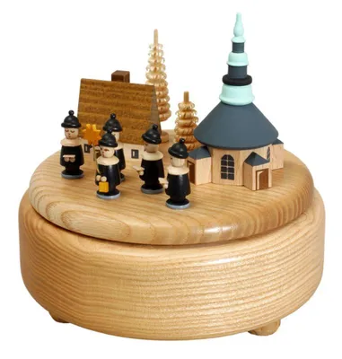 Obrázok produktu pre Hudobná skrinka s dedinou hračiek a kortešom ŠxVxH 13x13x13 cm NOVINKA