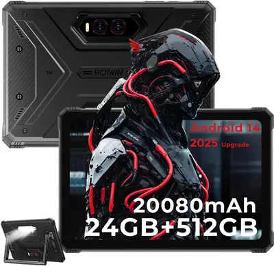 Produktbild von HOTWAV R9 Plus Outdoor Tablet Android 14, 11" 2K FHD+ Rugged Tablets, 24GB+512GB+2TB TF Tablet Wasserdicht, 20080mAh 64MP, IP68/Dual SIM/5G WiFi/GPS
