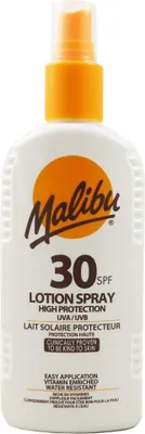 Productafbeelding van Malibu Protective Lotion SPF30 waterbestendige zonnebrandspray 200 ml