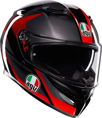 Produktbild von AGV K3 Striga Helm, schwarz/grau/rot, XL (61/62)