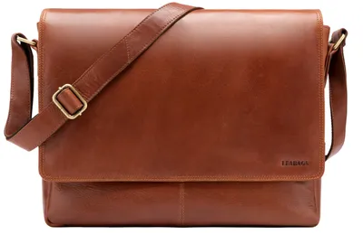 Produktbild von LEABAGS Oxford Umhängetasche Leder Laptoptasche 15 Zoll aus echtem Büffel-Leder im Vintage Look, -