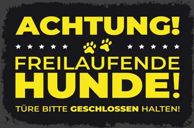 Produktbild von vianmo Holzschild 20x30 cm Achtung freilaufende Hunde