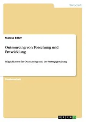 Produktbild von Outsourcing von Forschung und Entwicklung