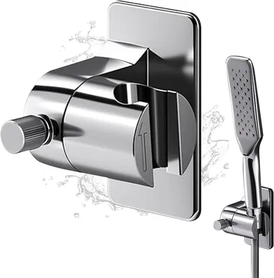 Imagen del producto de Soporte para cabezal de ducha sin necesidad de taladrar, ajustable a 360°, con ventosa, universal, para baño