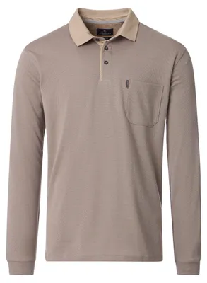 Produktbild von CASAMODA Herren Poloshirt Langarm Regular Piqué Beige 6XL