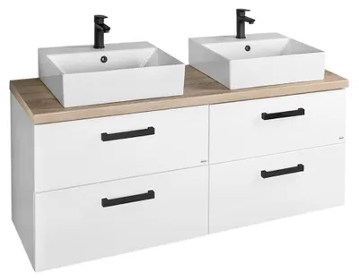 Produktbild von Aqualine VEGA Badmöbel-Set, Breite 104 cm, weiß/Eiche platin