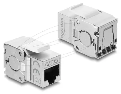 Produktbild von Delock Keystone Modul RJ45 Buchse zu LSA Cat.6A geschirmt werkzeugfrei