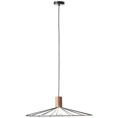 Produktbild von Manama Pendelleuchte 1flg holz dunkel/schwarz matt