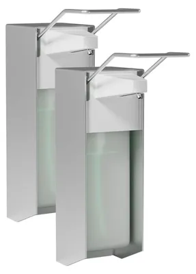 Produktbild von Seifenspender Wandmontage 1000ML 2er Set Aluminium Ellbogendruck Weiß