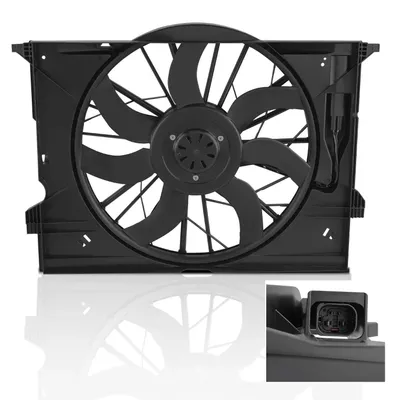 Obrázek produktu pro Chladičový ventilátor – ventilátor chladiče – kompatibilní s modely E-třídy W211/CLS W219, rok výroby 2003-2011 – kompletní sada